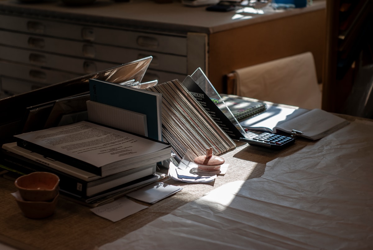 Mesa de trabalho do escritório