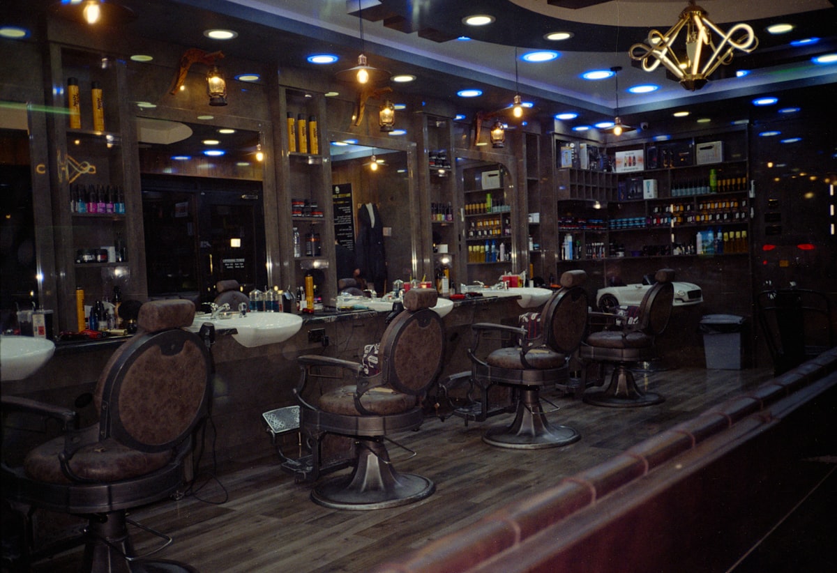 Interior da barbearia
