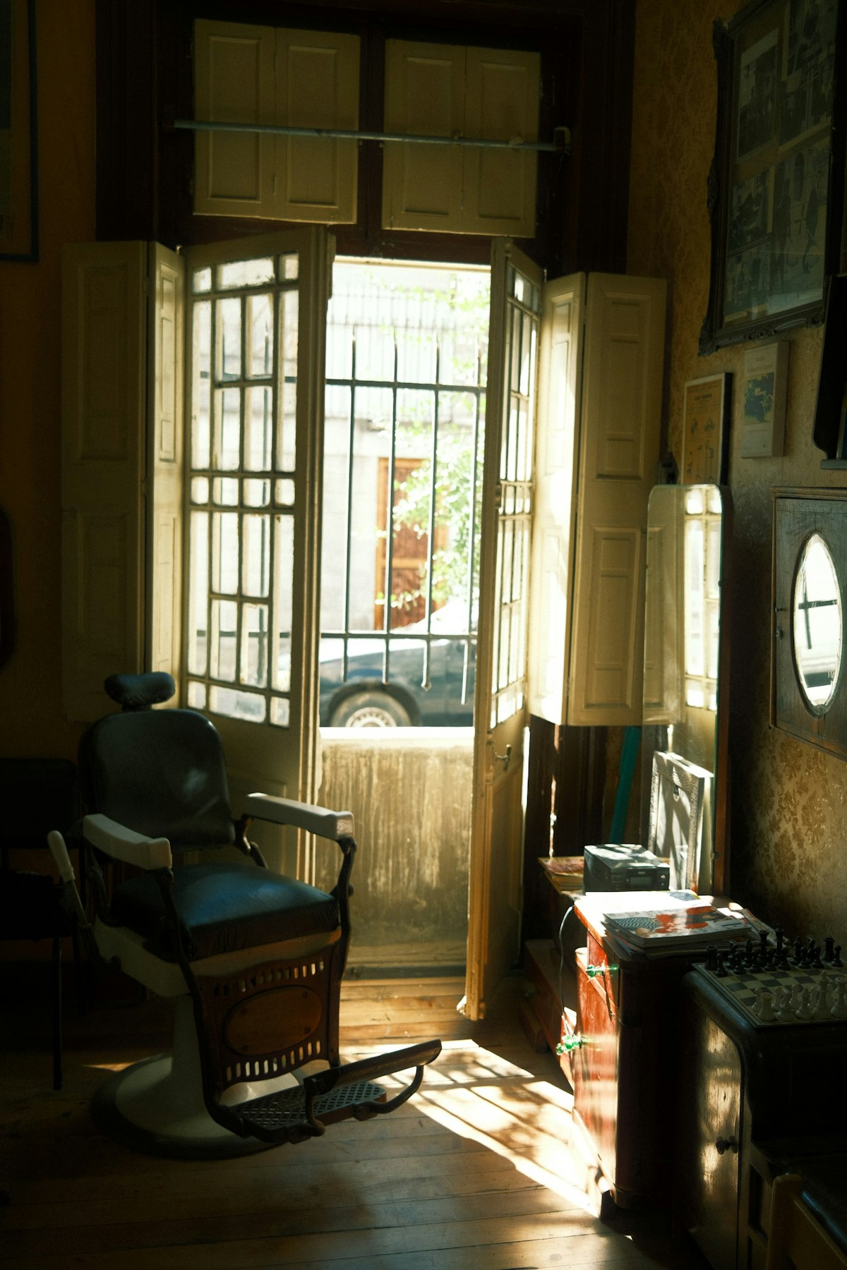 Cadeira vintage de barbearia
